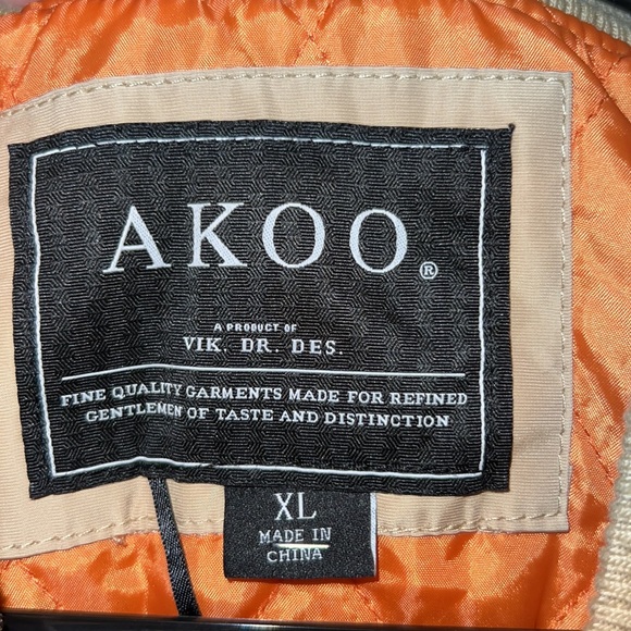 AKOO Embroidered No Rivals Tan Eagle Bomber Jacket - Picture 6 of 11